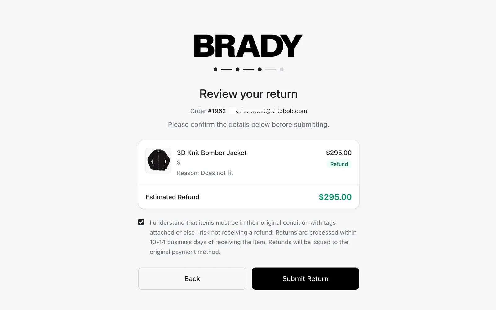 ShipBob Returns Portal Submit