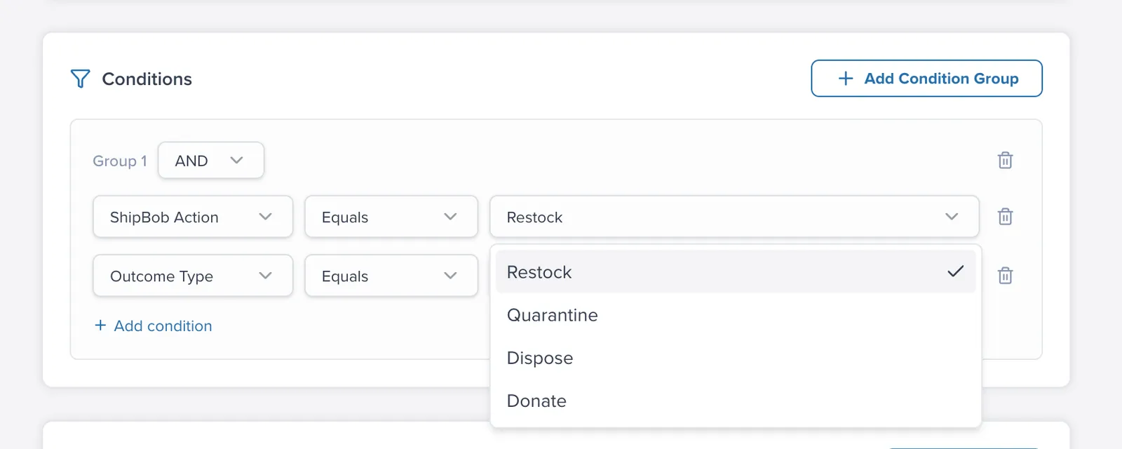 Flow Conditions Builder