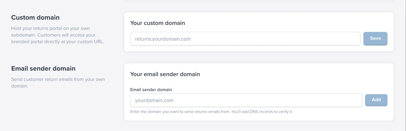 ShipBob Returns Custom Domain